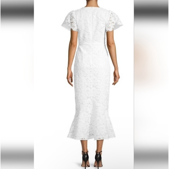 NEW SHOSHANNA MIDNIGHT CEREZA LACE MIDI MERMAID COCKTAIL DRESS - Picture 7 of 16